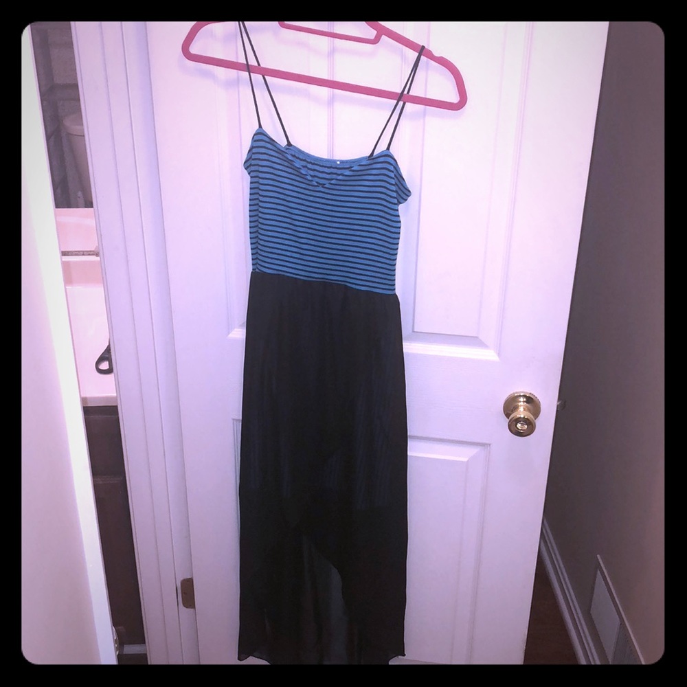 Black and blue dress